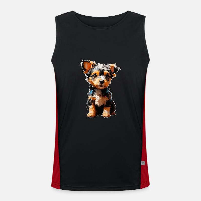 Terrier mignon Débardeur respirant contrasté Homme 