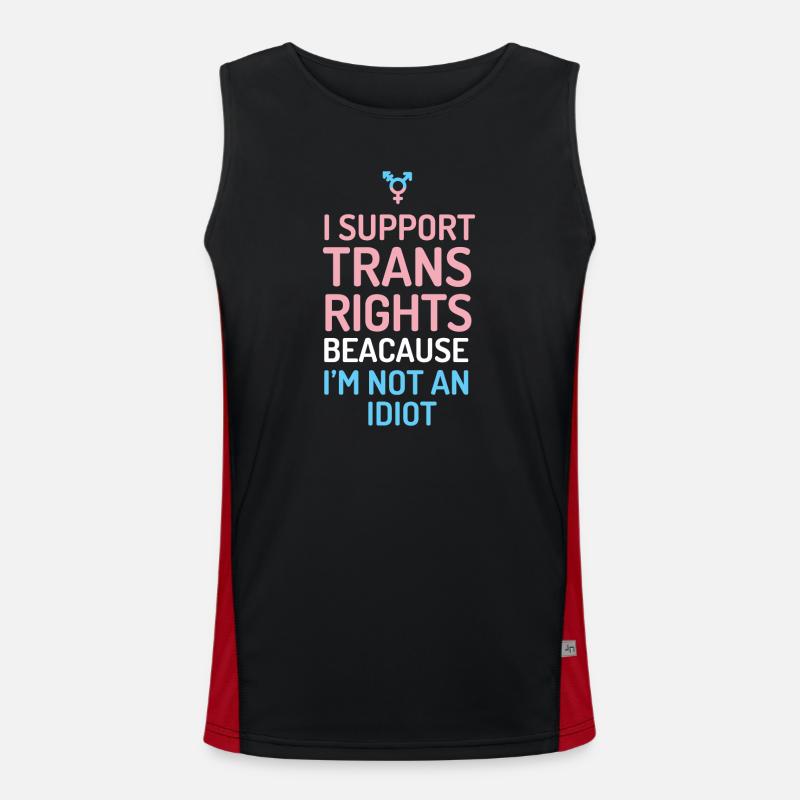 I Support Trans Rights Men's Functional Contrast Tank Top 