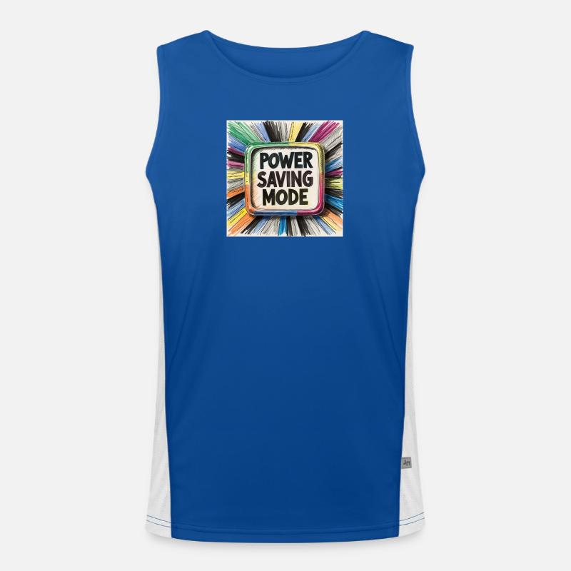 Power Saving Mode Funktionelles Kontrast-Tank Top für Männer 