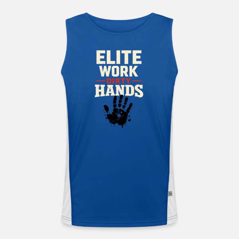 workers who are trained as welders and Men's Functional Contrast Tank Top 