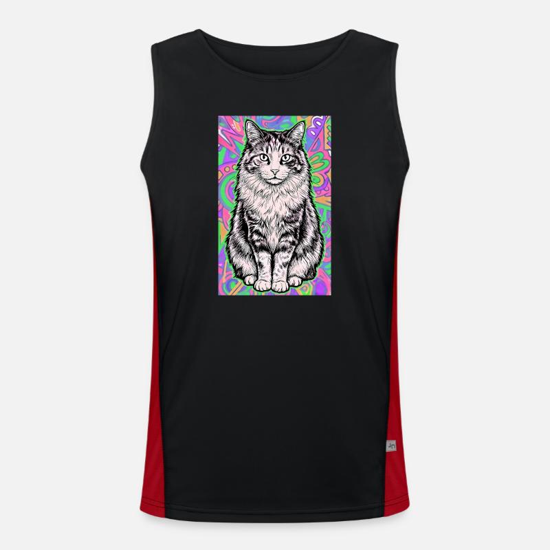 chat Débardeur respirant contrasté Homme 