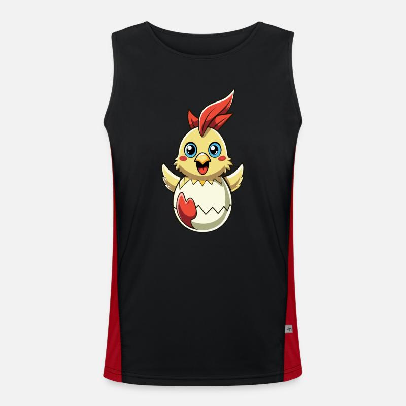 Happy Easter - Easter Chicken - Easter Egg - Gift Men's Functional Contrast Tank Top 
