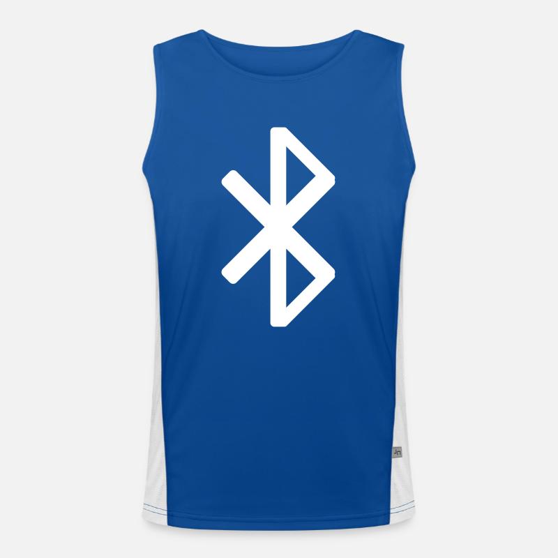 Bluetooth icon Men's Functional Contrast Tank Top 