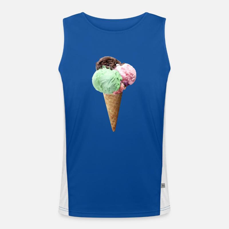 ice creme Funktionelles Kontrast-Tank Top für Männer 