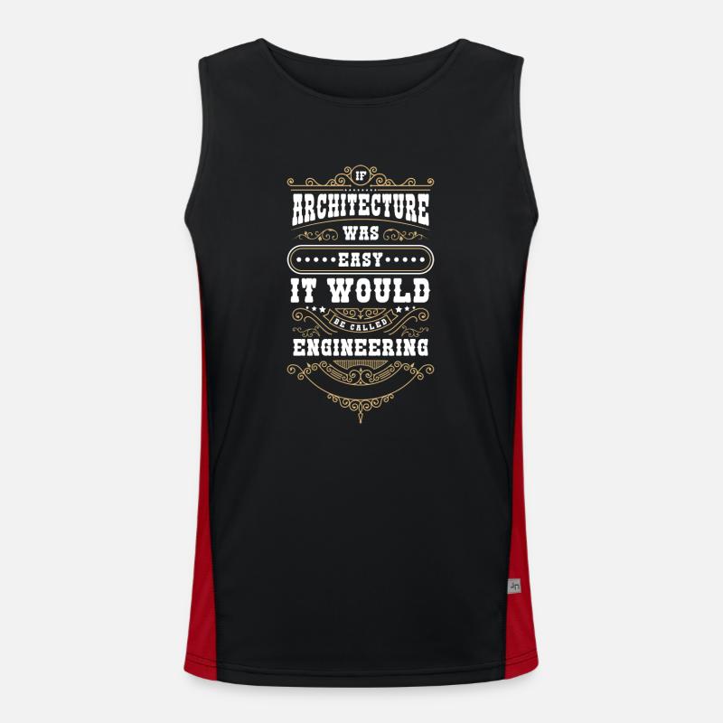 Architekt Design Funktionelles Kontrast-Tank Top für Männer 