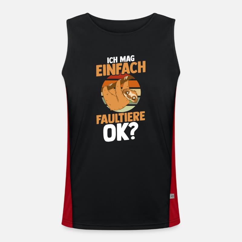 Faultier Funktionelles Kontrast-Tank Top für Männer 