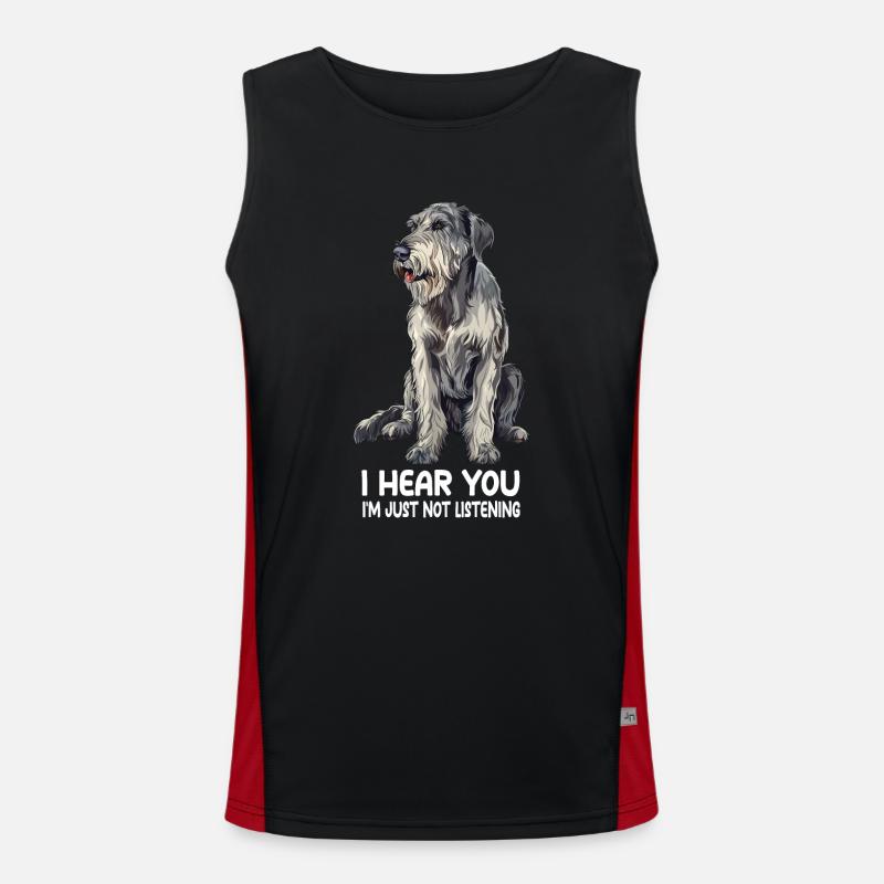Irish Wolfhound Funktionelles Kontrast-Tank Top für Männer 