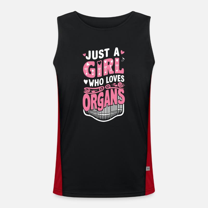 Pipe Organ Gift Men's Functional Contrast Tank Top 
