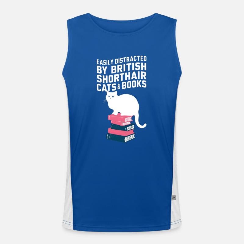 Katze Britisch Kurzhaar Geschenk Funktionelles Kontrast-Tank Top für Männer 