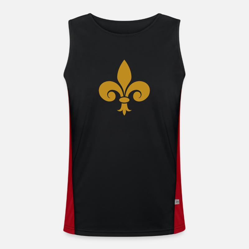 Fleur de lis Funktionelles Kontrast-Tank Top für Männer 
