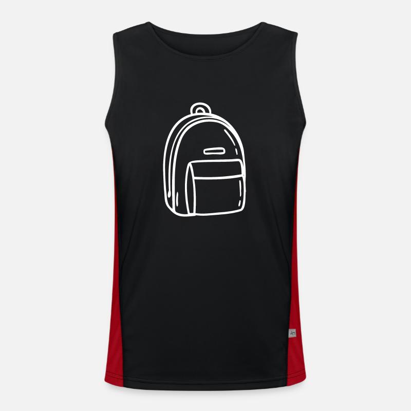Sac à dos dessiné à la main Débardeur respirant contrasté Homme 