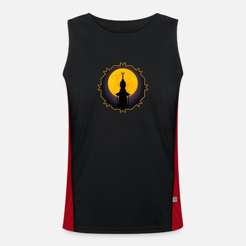 Religiöse Nacht Funktionelles Kontrast-Tank Top für Männer 