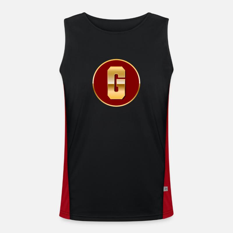 Buchstabe G Funktionelles Kontrast-Tank Top für Männer 