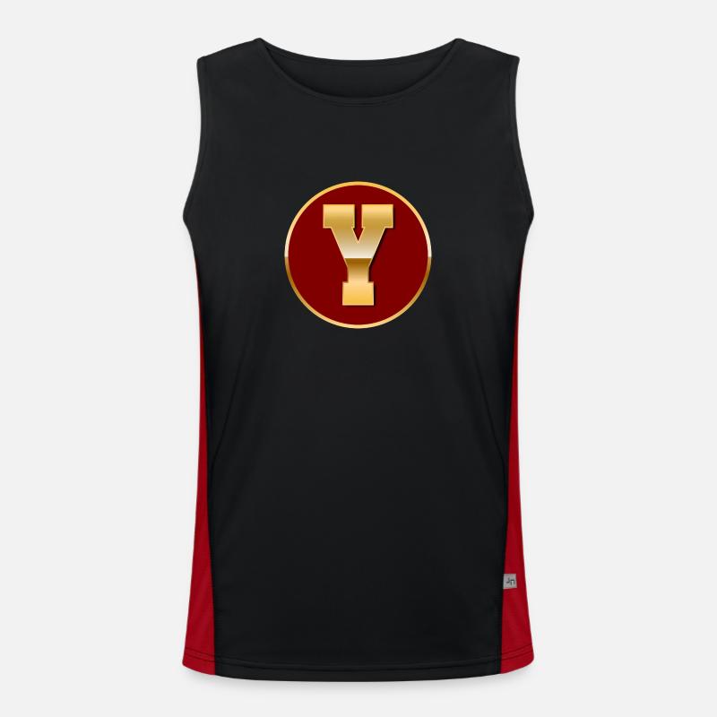 Letter Y Men's Functional Contrast Tank Top 