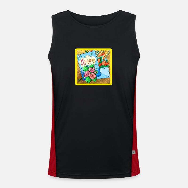 Spring Funktionelles Kontrast-Tank Top für Männer 