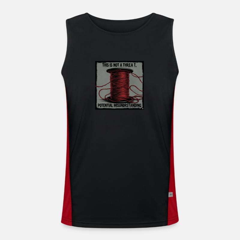 This is not a threat Men's Functional Contrast Tank Top 
