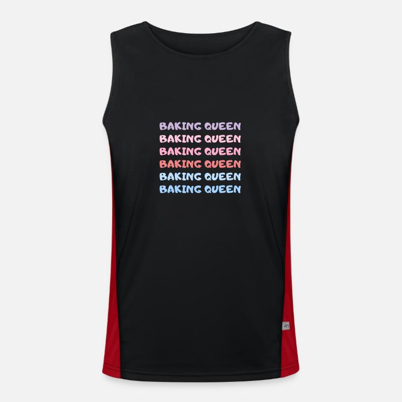 Baking Queen Funny Baking Saying Men's Functional Contrast Tank Top 