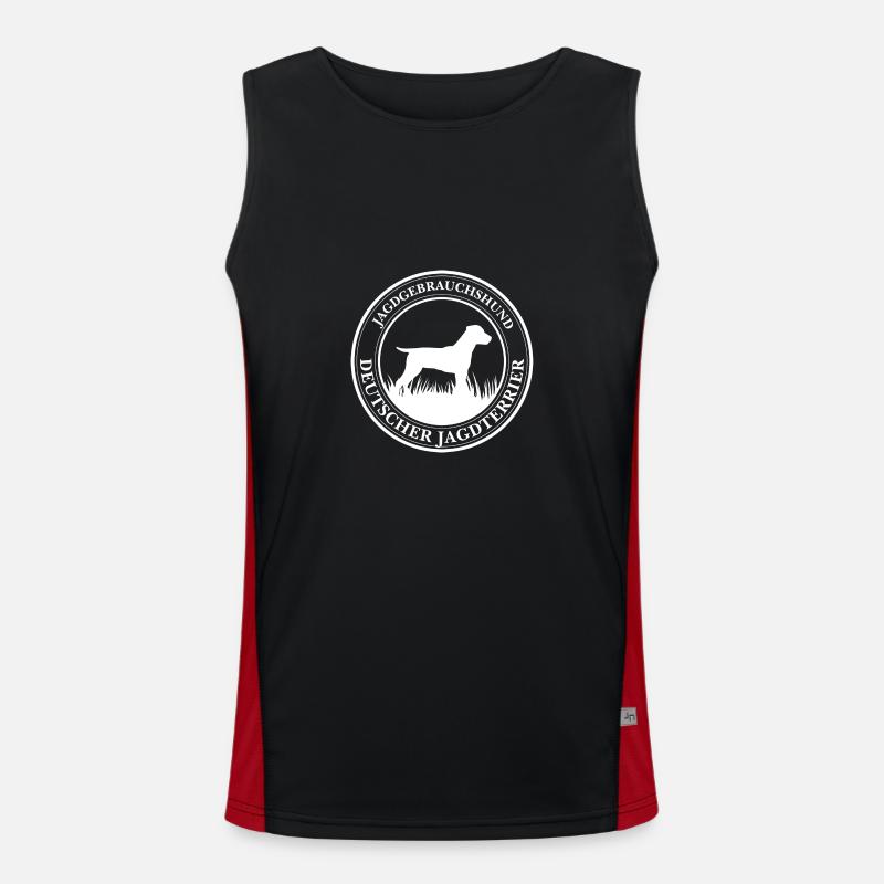 Deutscher Jagdterrier Jagdgebrauchshund Jagdhunde Funktionelles Kontrast-Tank Top für Männer 