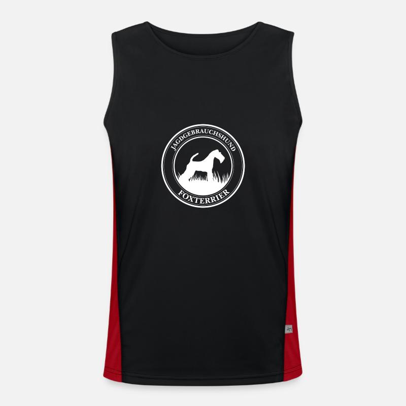 Foxterrier rauhaar Jagdgebrauchshund Hund Wilsigns Funktionelles Kontrast-Tank Top für Männer 