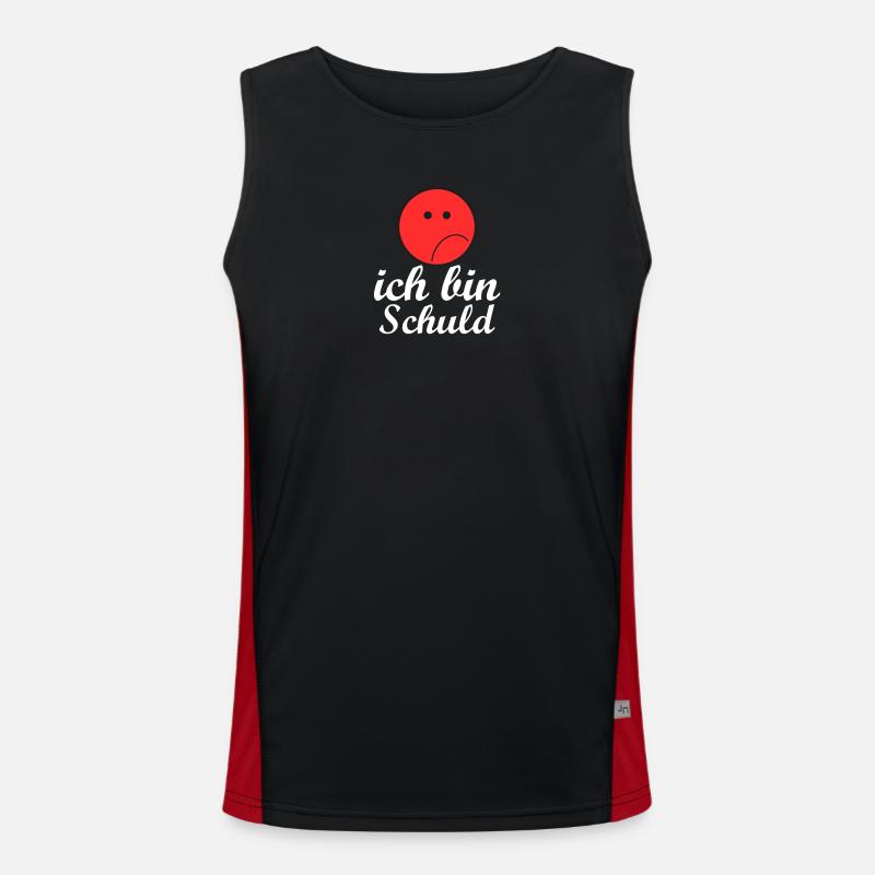 ich bin schuld Funktionelles Kontrast-Tank Top für Männer 