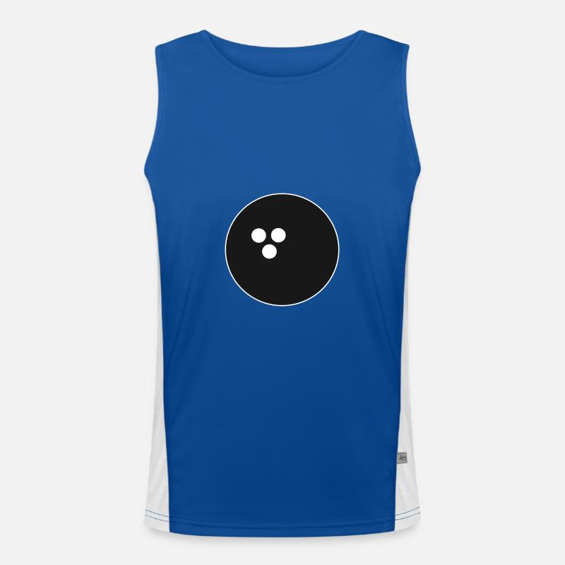 Bowlingkugel, Bowling schwarz Funktionelles Kontrast-Tank Top für Männer 