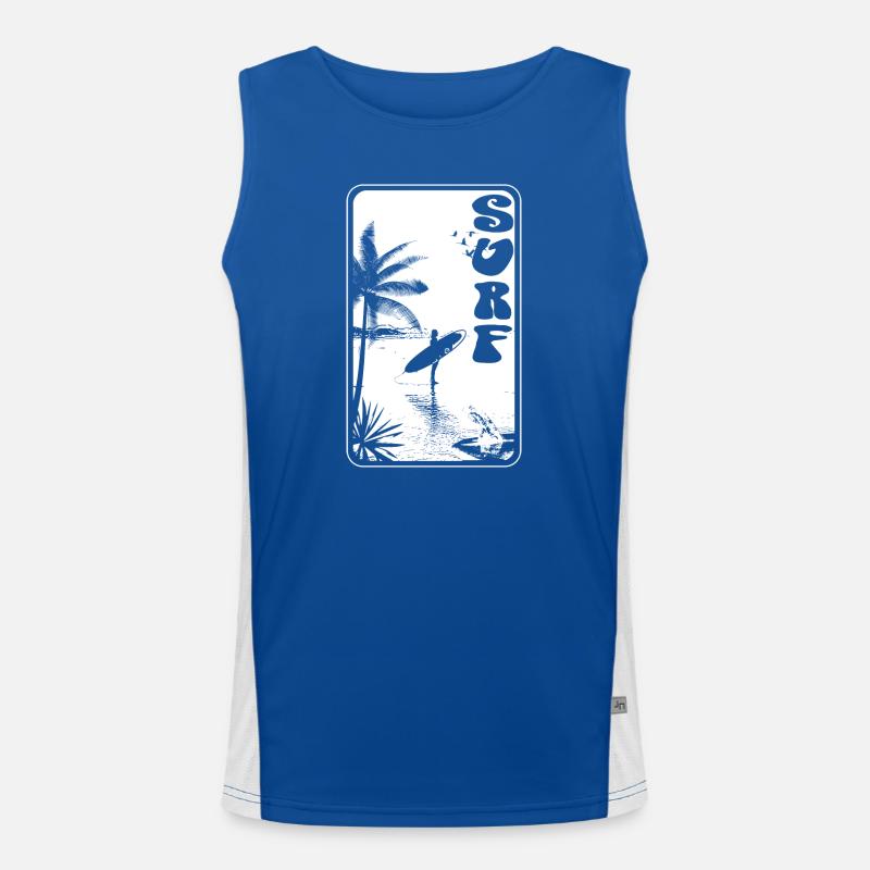 SURFEN Funktionelles Kontrast-Tank Top für Männer 