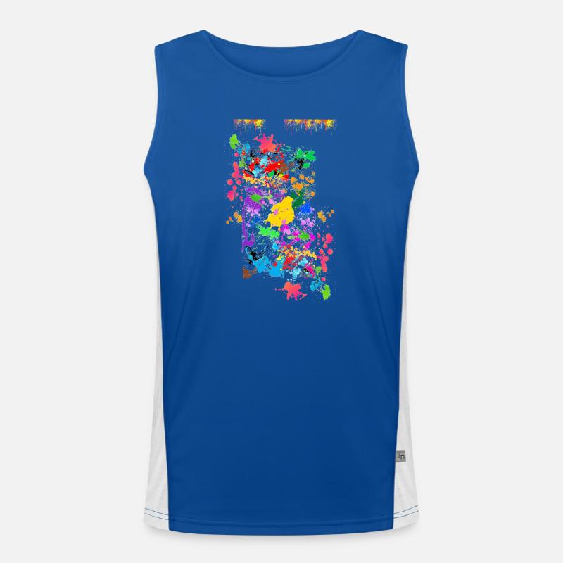Abstrakte Farbspritzer Funktionelles Kontrast-Tank Top für Männer 