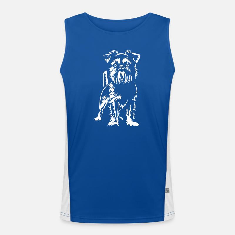 Brussels Griffon "Black Edition" Men's Functional Contrast Tank Top 