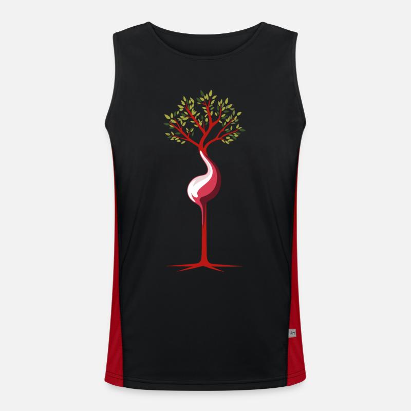 Gebärmutter Baum Funktionelles Kontrast-Tank Top für Männer 