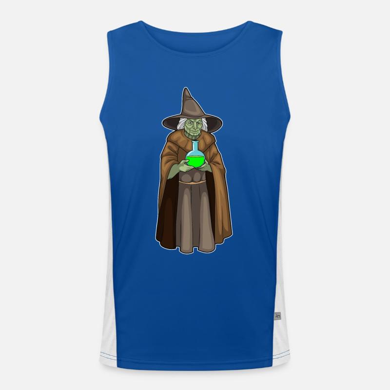 Witch Halloween Magic Potion Men's Functional Contrast Tank Top 