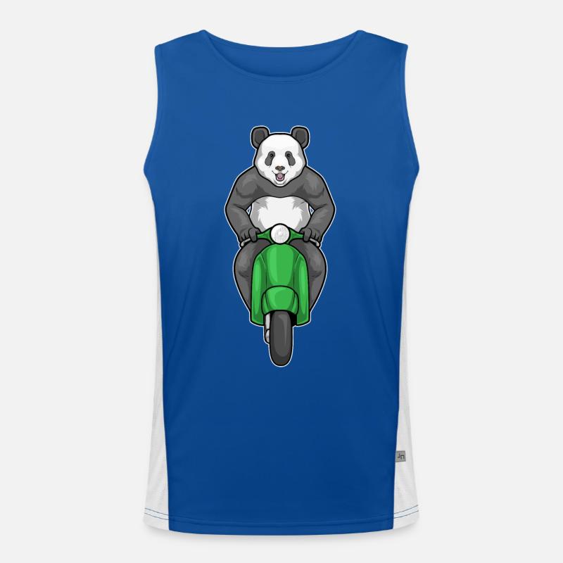 Panda Motorroller Funktionelles Kontrast-Tank Top für Männer 