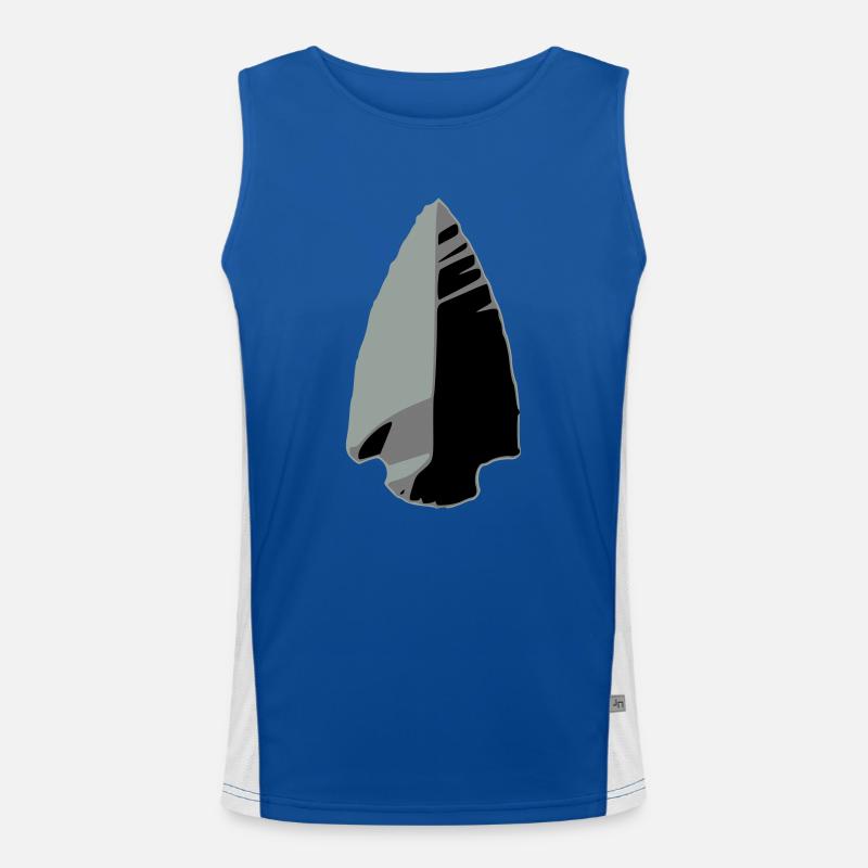 flint arrowhead indian Men's Functional Contrast Tank Top 