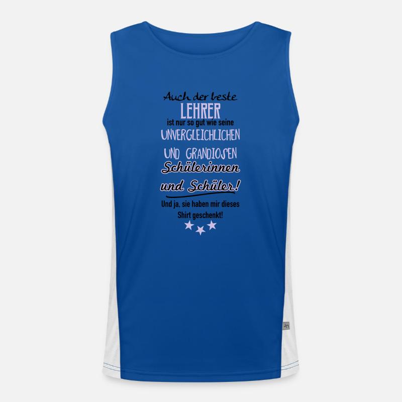 Bester Lehrer Shirt Funktionelles Kontrast-Tank Top für Männer 