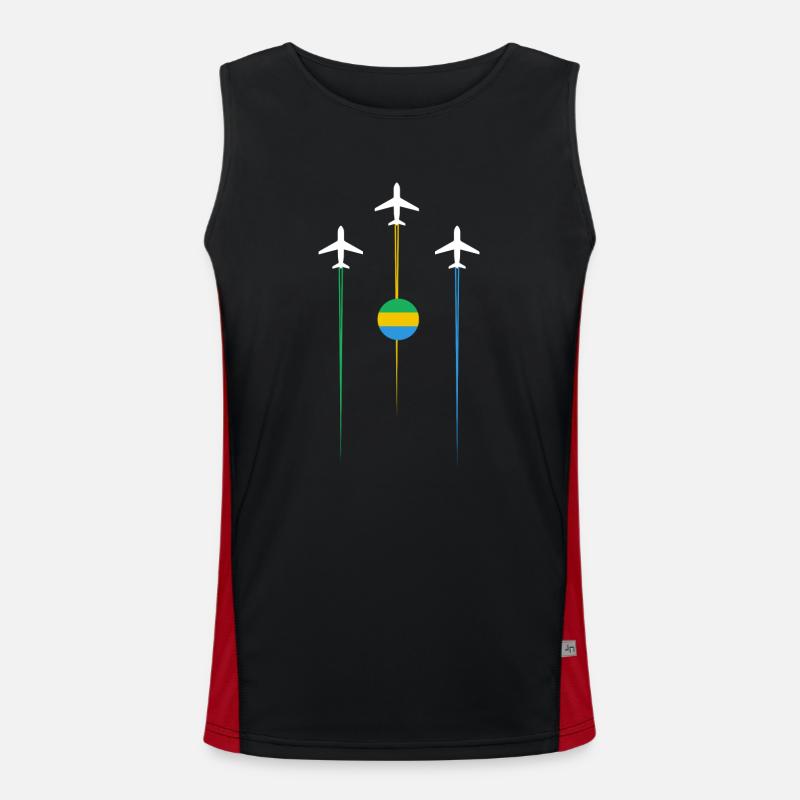 Gabon Airlines Men's Functional Contrast Tank Top 