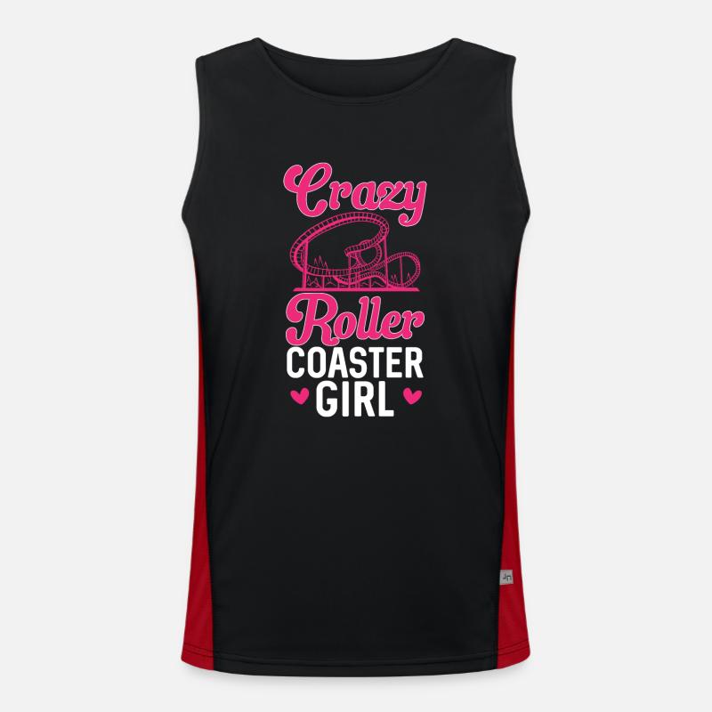 Roller Coaster Roller Coaster Amusement Park Men's Functional Contrast Tank Top 
