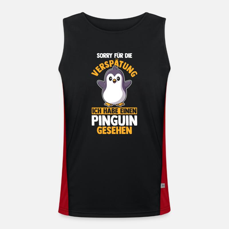 Pinguin Funktionelles Kontrast-Tank Top für Männer 