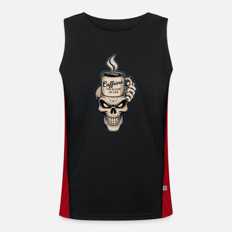 café et crane - elixir de vie Débardeur respirant contrasté Homme 