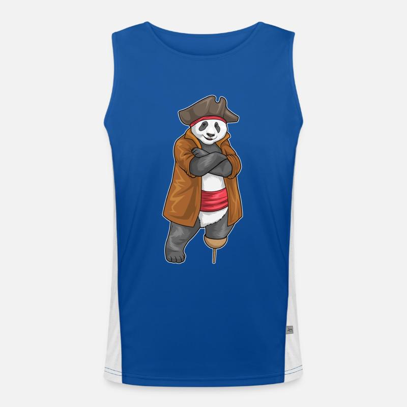 Panda Pirate Jambe en Bois Débardeur respirant contrasté Homme 