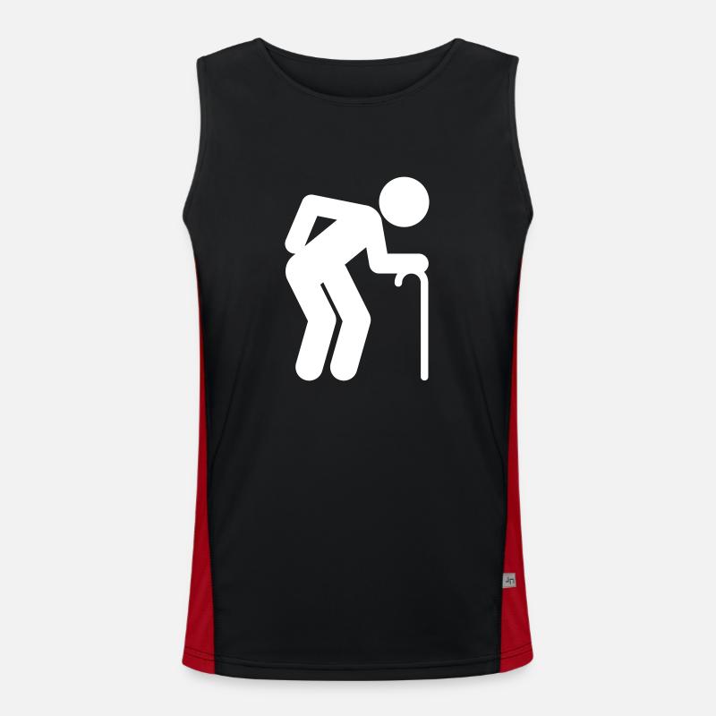 Ein Mann Alter im Ruhestand Alter Funktionelles Kontrast-Tank Top für Männer 