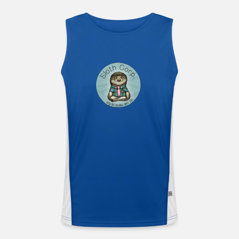 Sloth Corp. Logo Funktionelles Kontrast-Tank Top für Männer 
