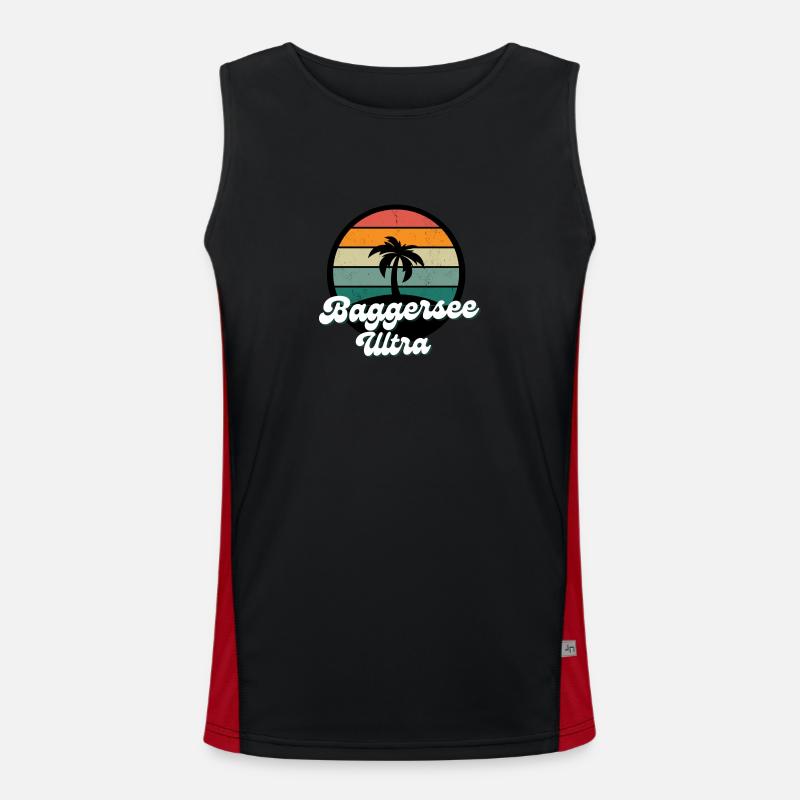 Baggersee Ultra Insel Spaß Strand Freizeit Funktionelles Kontrast-Tank Top für Männer 