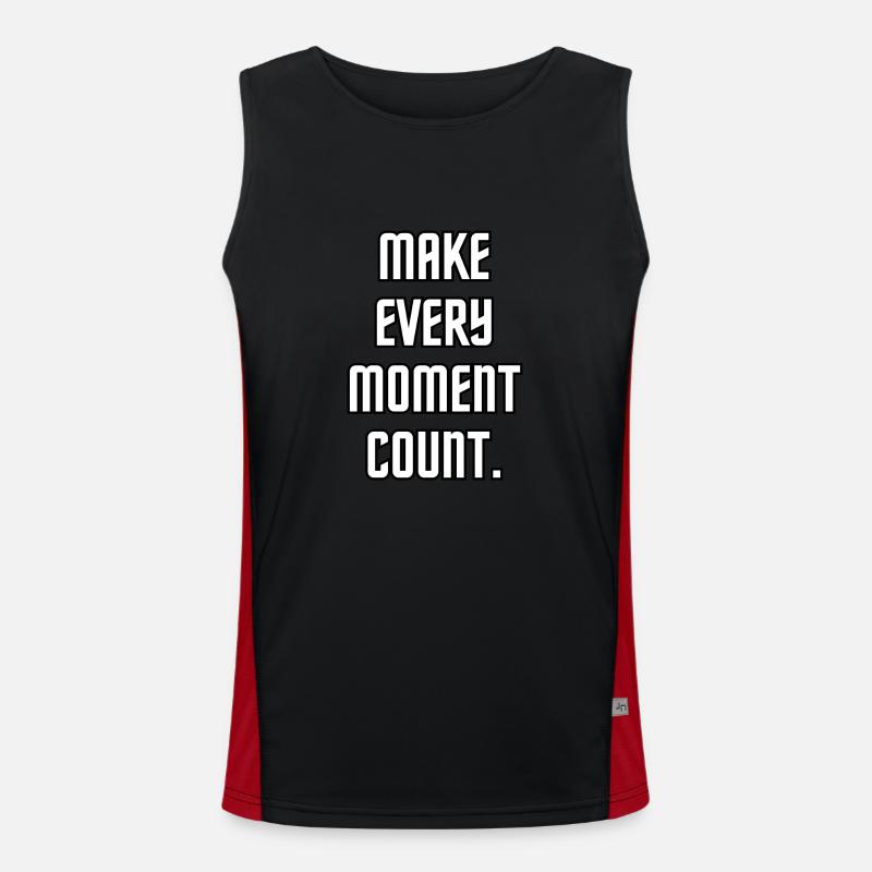 Make every moment count - Men's Functional Contrast Tank Top  - black/red