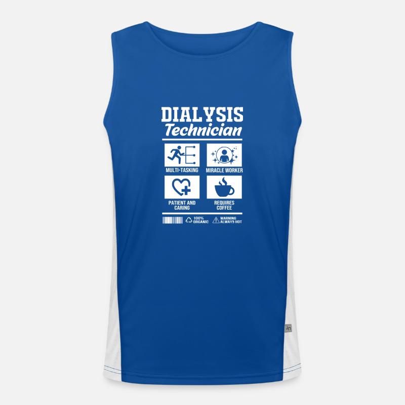 Dialyse-Techniker Funktionelles Kontrast-Tank Top für Männer 