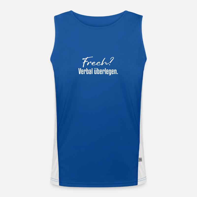 Frech? Verbal überlegen. Funktionelles Kontrast-Tank Top für Männer 