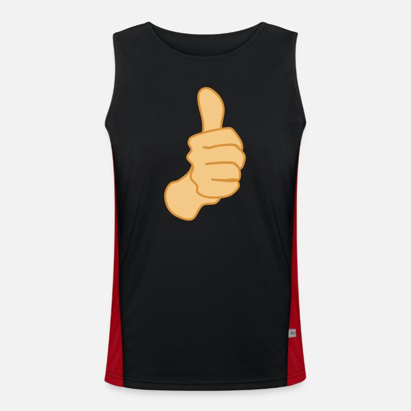 Pouce vers le haut Symbole Positif Débardeur respirant contrasté Homme 