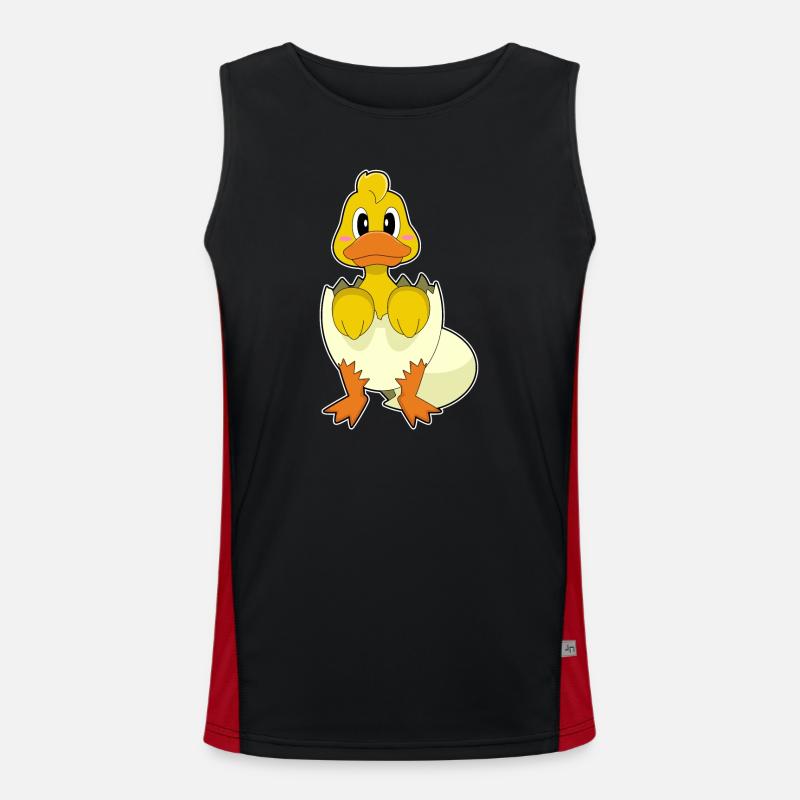 Duck Eggshell - Men's Functional Contrast Tank Top - black/red