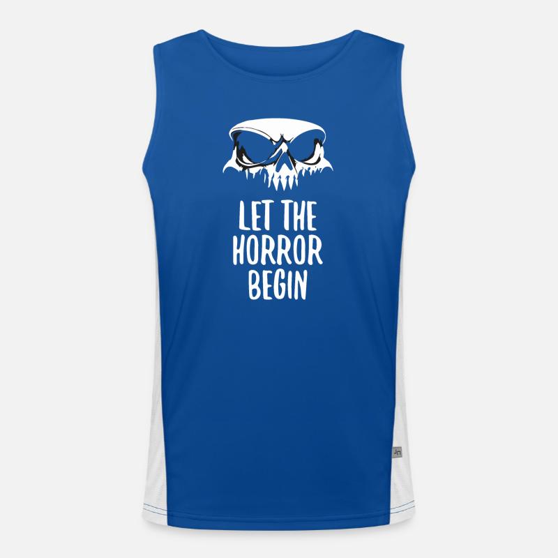 Lass den Horror beginnen Funktionelles Kontrast-Tank Top für Männer 