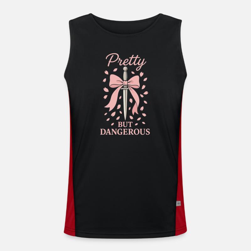 Coquette Aesthetic Bow Pattern Girly Pastel Men's Functional Contrast Tank Top 