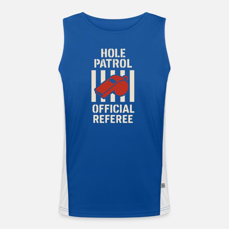 Cornhole Refere Official Referee Men's Functional Contrast Tank Top 