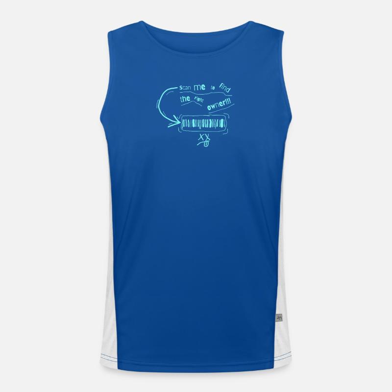 Finden Sie den Barcode des Eigentümers Funktionelles Kontrast-Tank Top für Männer 